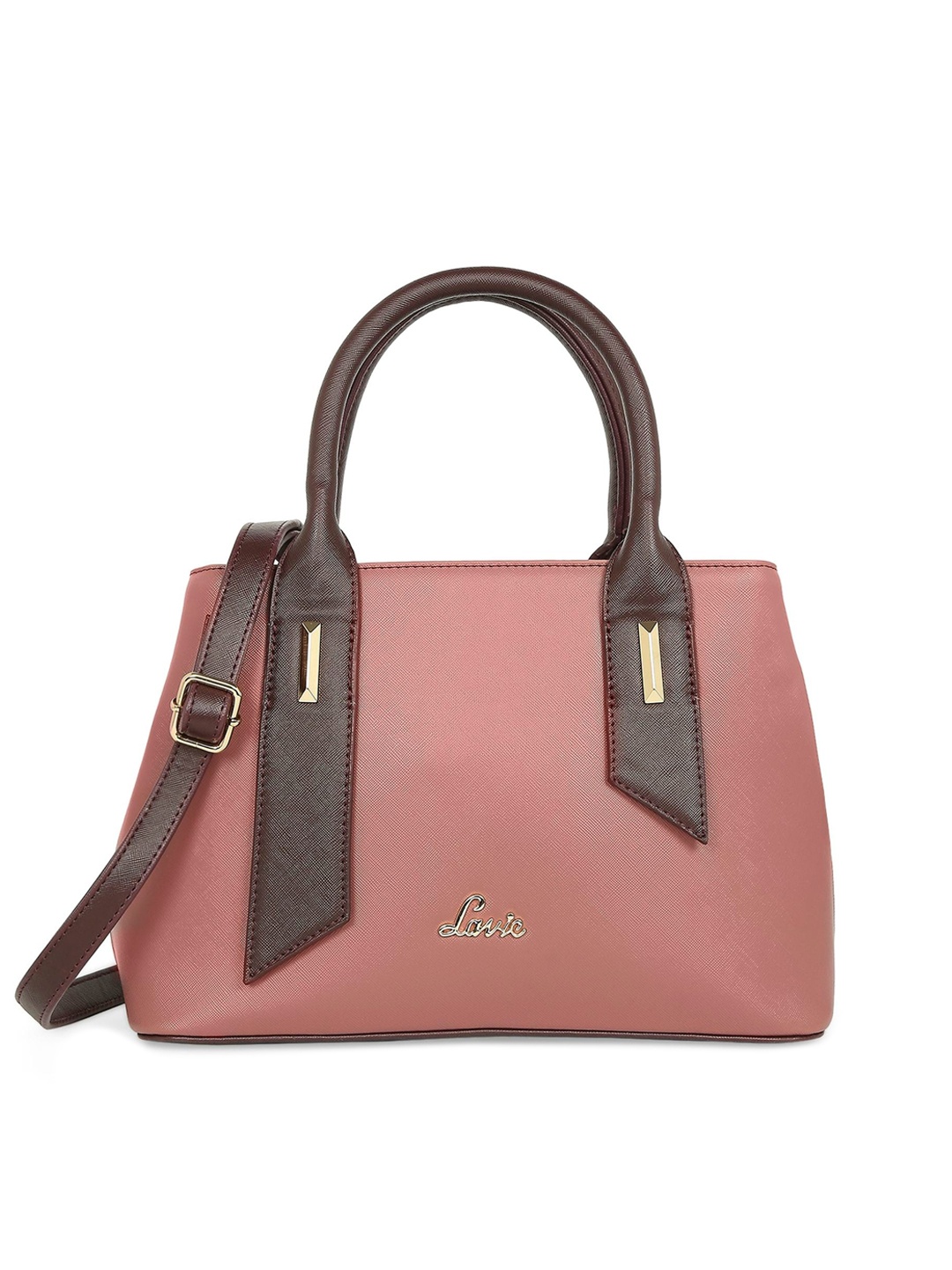 

Lavie Women Colourblocked Structured Handheld Bag, Purple