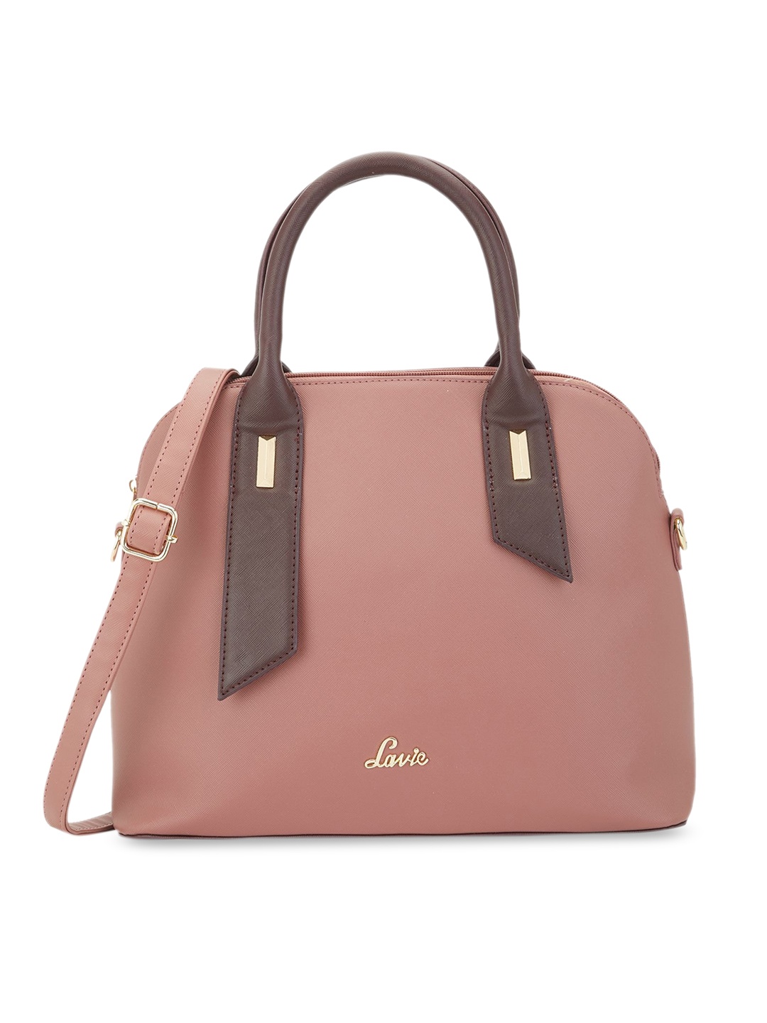 

Lavie Women Structured Handheld Bag, Peach