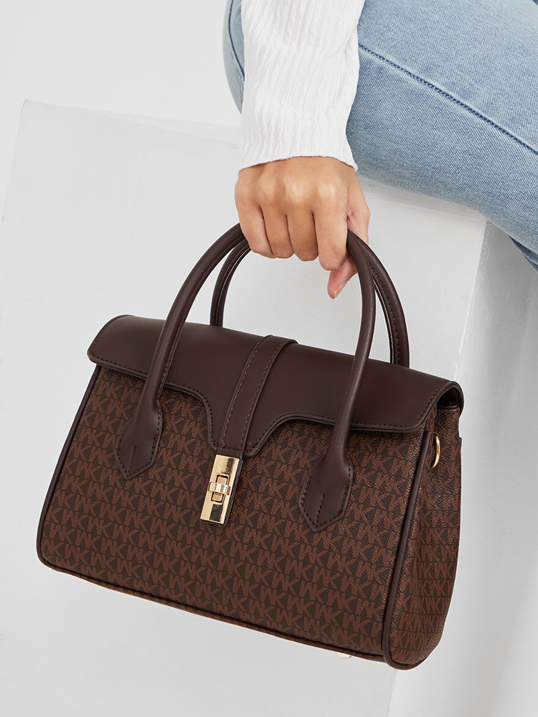 

Styli Brown PU Structured Satchel