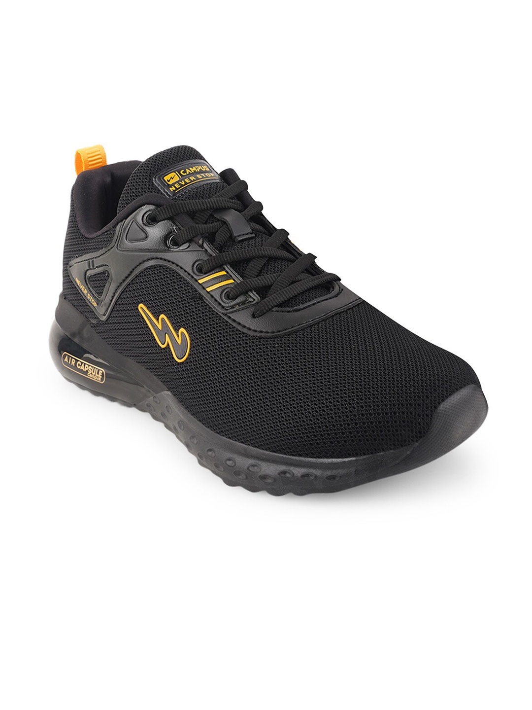 

Campus Men Gamma Mesh Running Shoes, Black