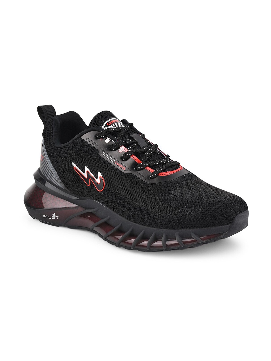 

Campus Men Hood Mesh Running Shoes, Black
