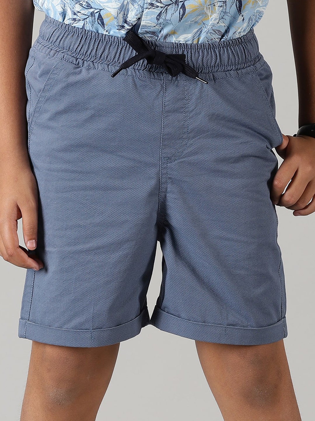 

KiddoPanti Boys Mid-Rise Regular Shorts, Grey