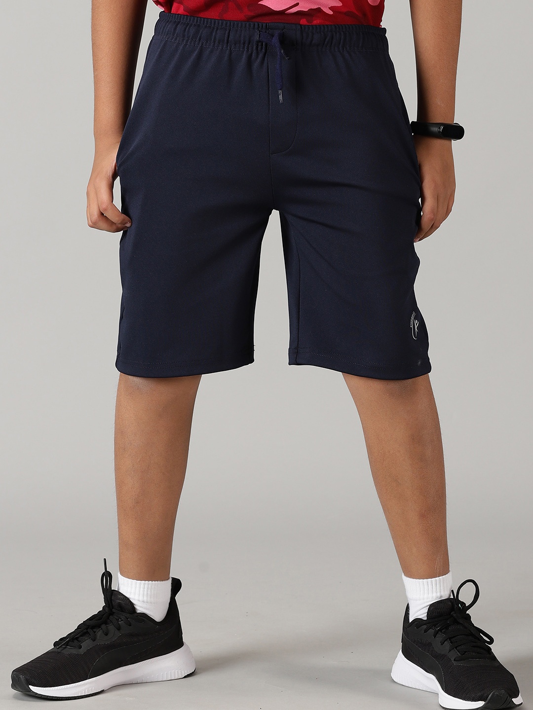 

KiddoPanti Boys Mid-Rise Sports Shorts, Navy blue