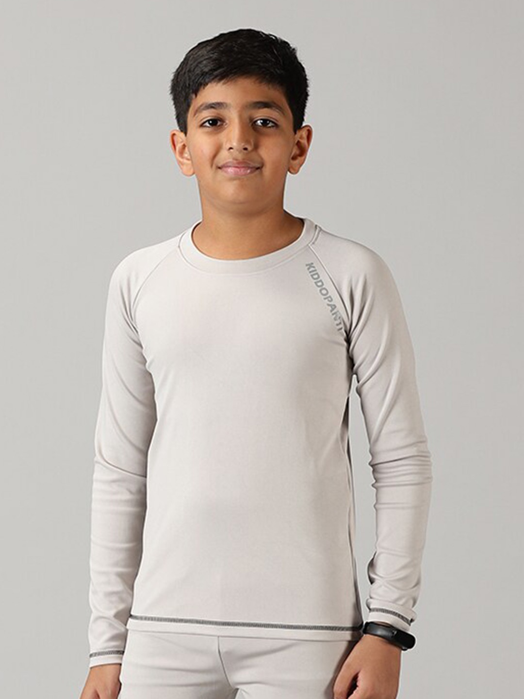 

KiddoPanti Boys Raglan Sleeves T-shirt, Grey