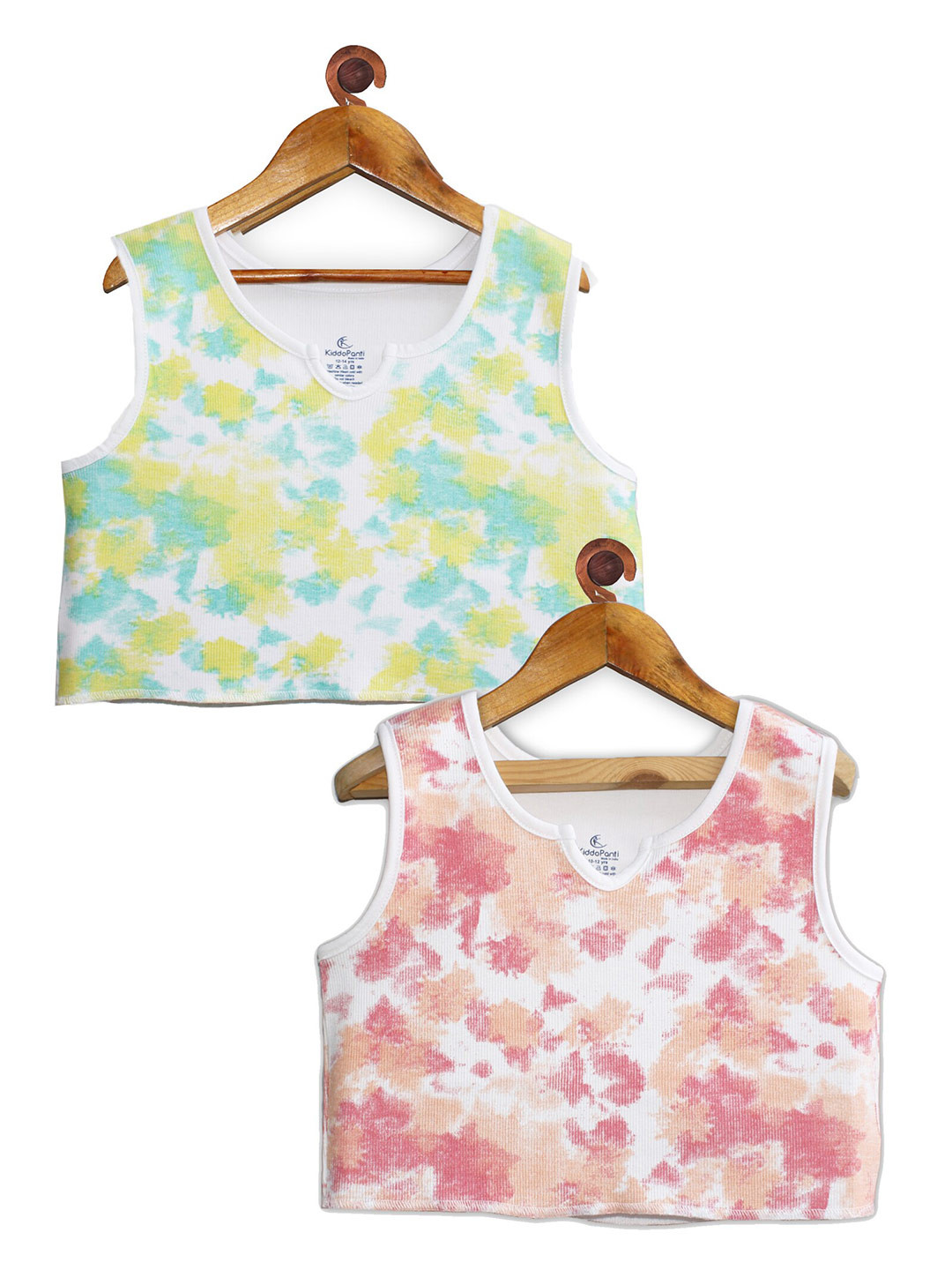 

KiddoPanti Girls Pack of 2 Tank Print Top, Red