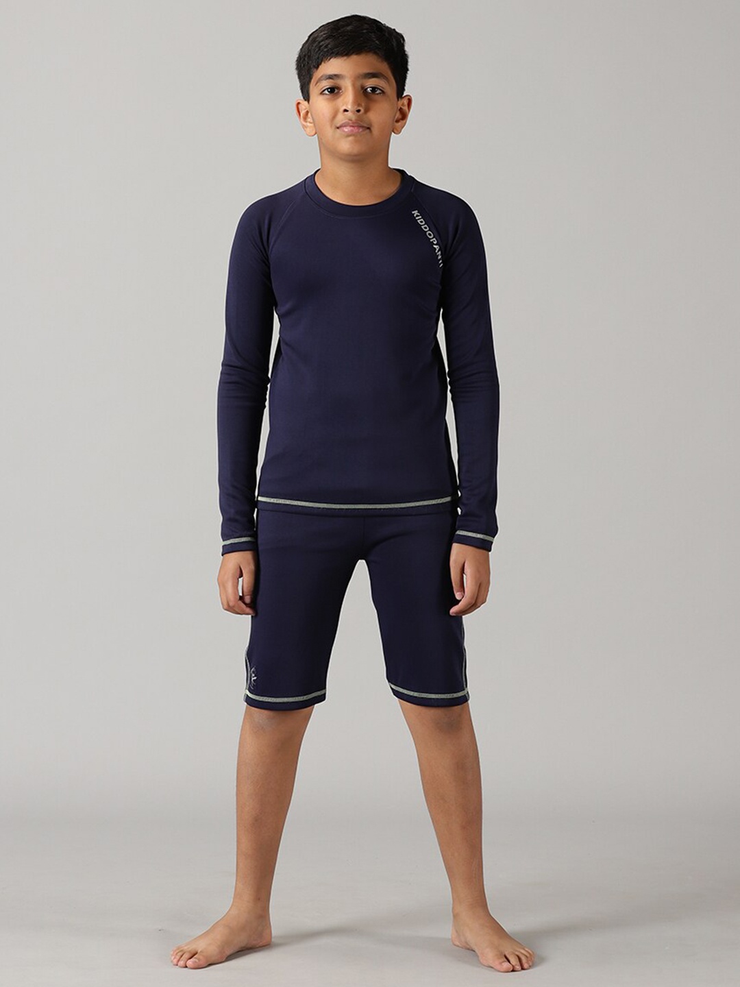 

KiddoPanti Boys Swimming T-shirt With Shorts, Navy blue