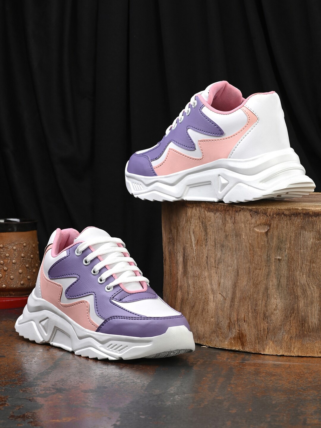 

The Roadster Lifestyle Co. Women Lace-Up Walking Sports Shoes, Purple