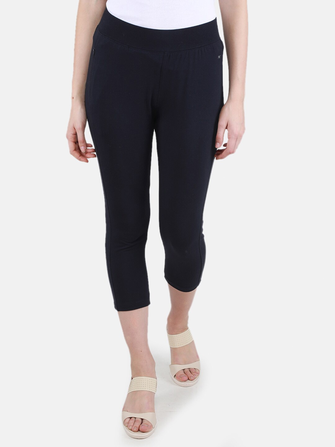 

Monte Carlo Women Low-Rise Regular Fit Capris, Navy blue