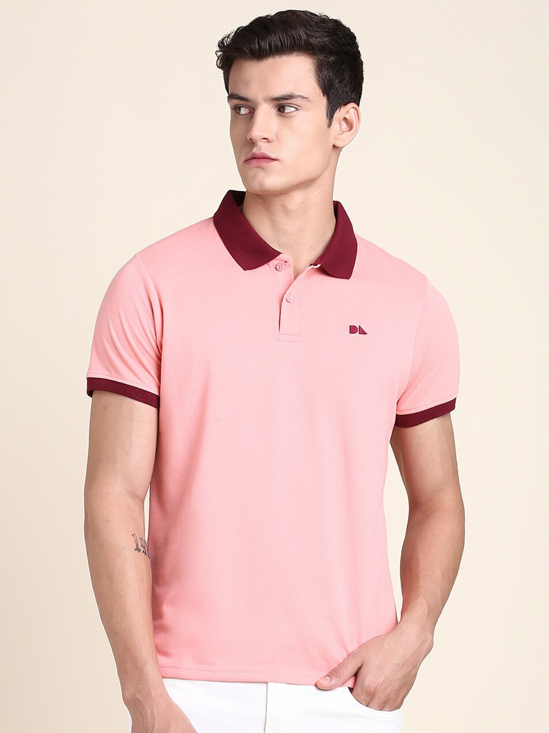 

Dennis Lingo Polo Collar T-shirt, Pink