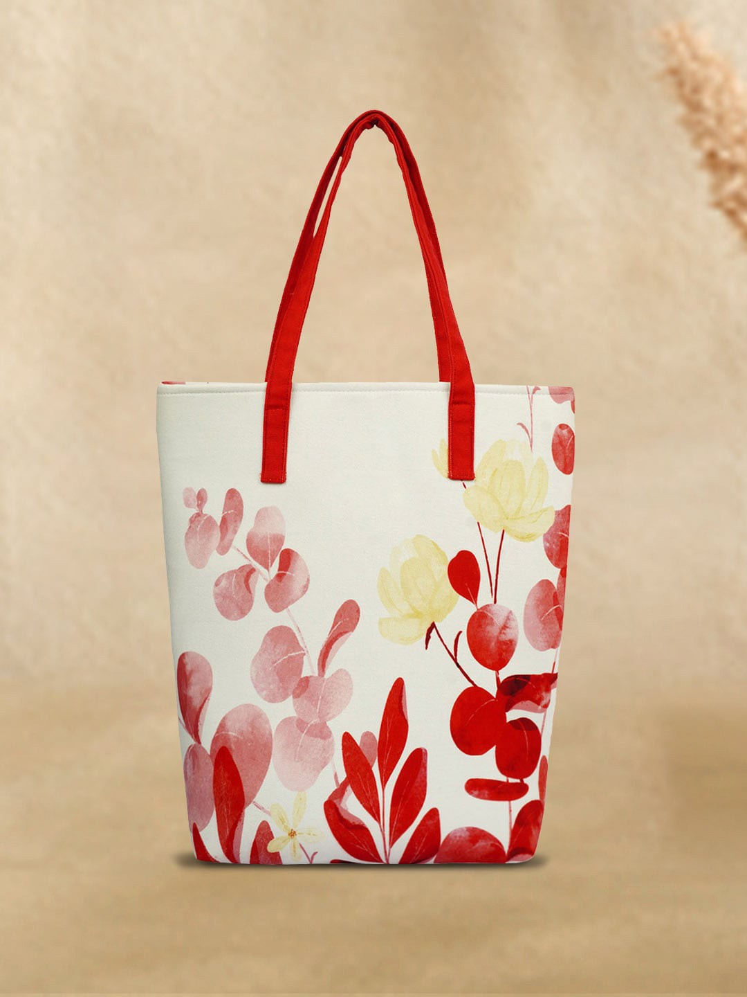 

Crazy Corner Floral Printed Oversized Shopper Tote Bag, Off white