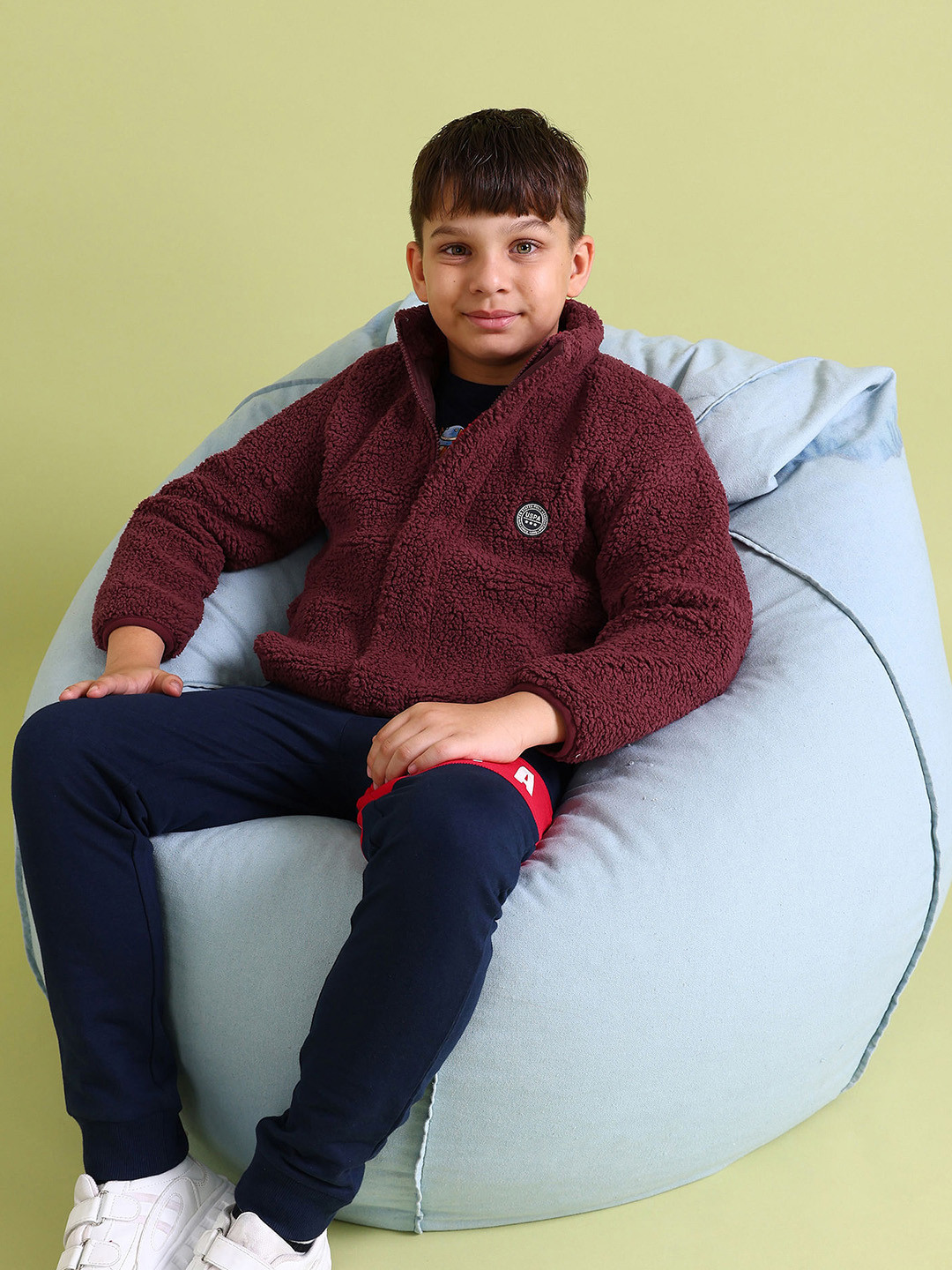 

U.S. Polo Assn. Kids Boys Stand Collar Bomber Jacket, Red