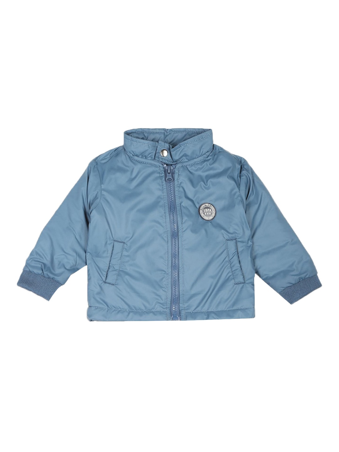

U.S. Polo Assn. Kids Boys Mock Collar Padded Jacket, Blue