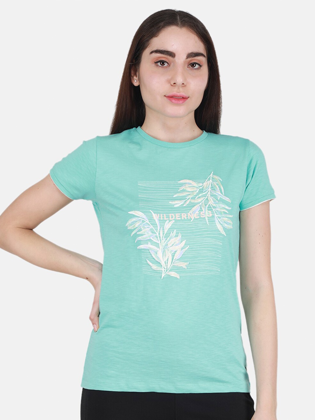 

Monte Carlo Floral Printed Cotton T-Shirt, Blue