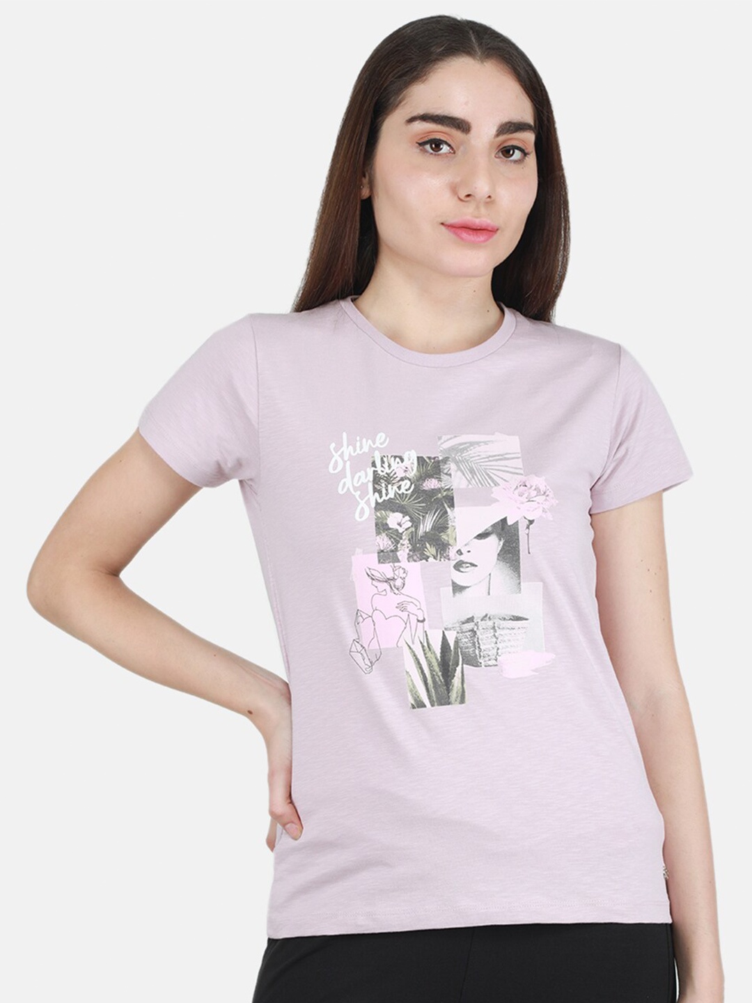 

Monte Carlo Graphic Printed Cotton T-Shirt, Lavender