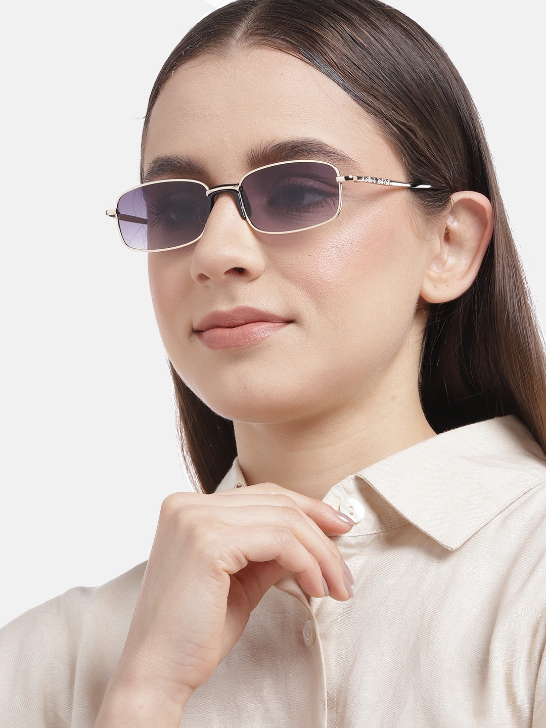 

Carlton London Women Square Sunglasses With UV Protected Lens CLSW203, Gold