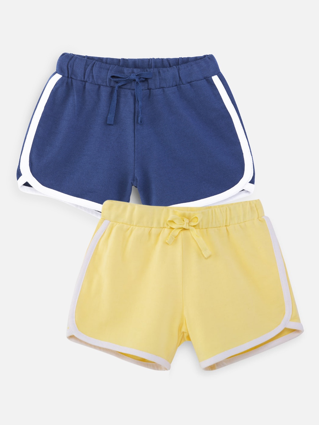 

Nap Chief Pack of 2 Girls Pure Cotton Shorts, Yellow