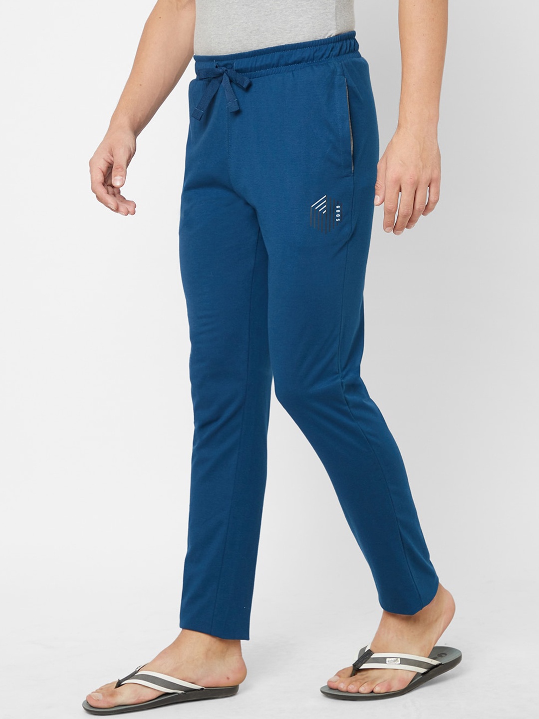

Sweet Dreams Men Slim Fit Mid-Rise Lounge Pants, Teal