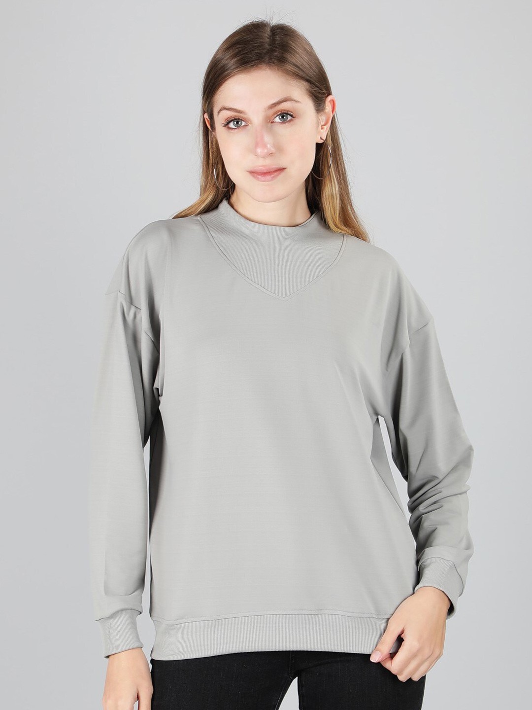 

Sonex Gold High Neck Sweatshirt, Grey