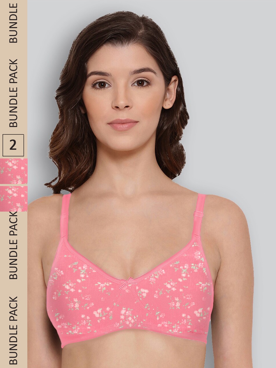 

LYRA Pack of 2 Underwired All Day Comfort Seamless Pure Cotton T-shirt Bra, Pink