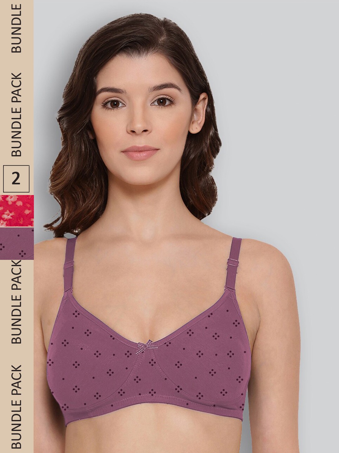

LYRA Pack of 2 Underwired All Day Comfort Seamless Pure Cotton T-shirt Bra, Pink