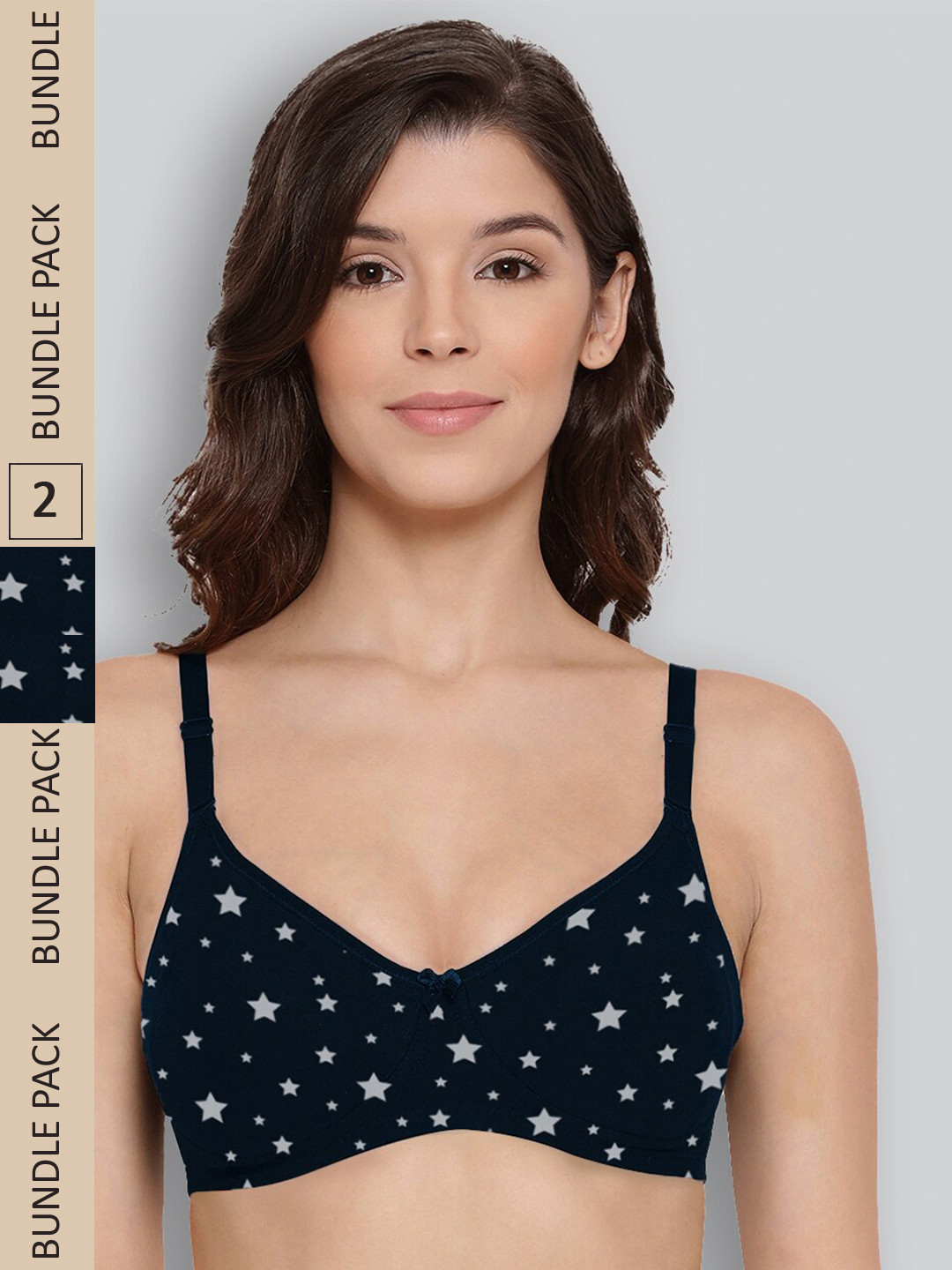 

LYRA Pack of 2 Underwired All Day Comfort Seamless Pure Cotton T-shirt Bra, Black
