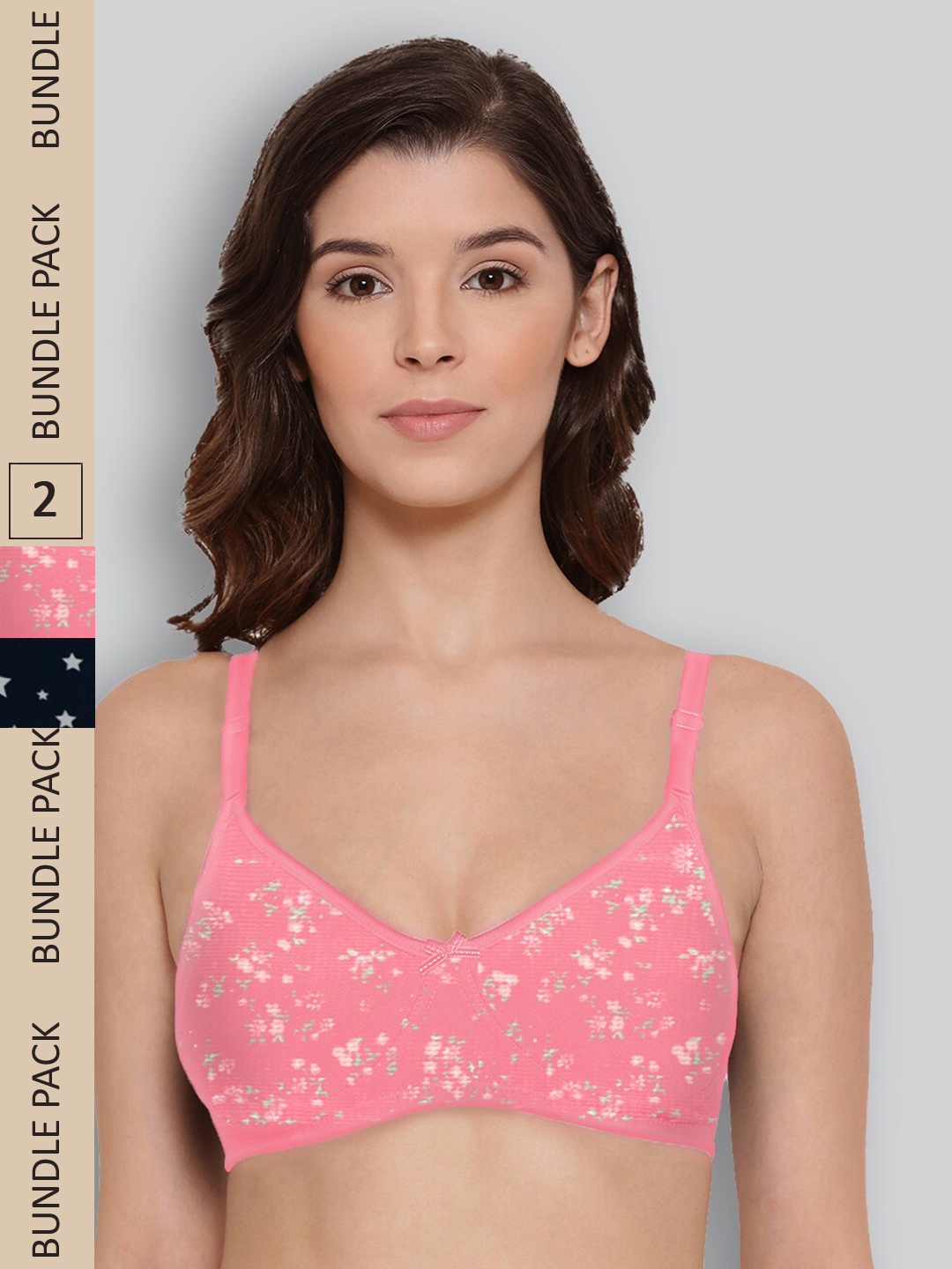 

LYRA Pack of 2 Underwired All Day Comfort Seamless Pure Cotton T-shirt Bra, Pink