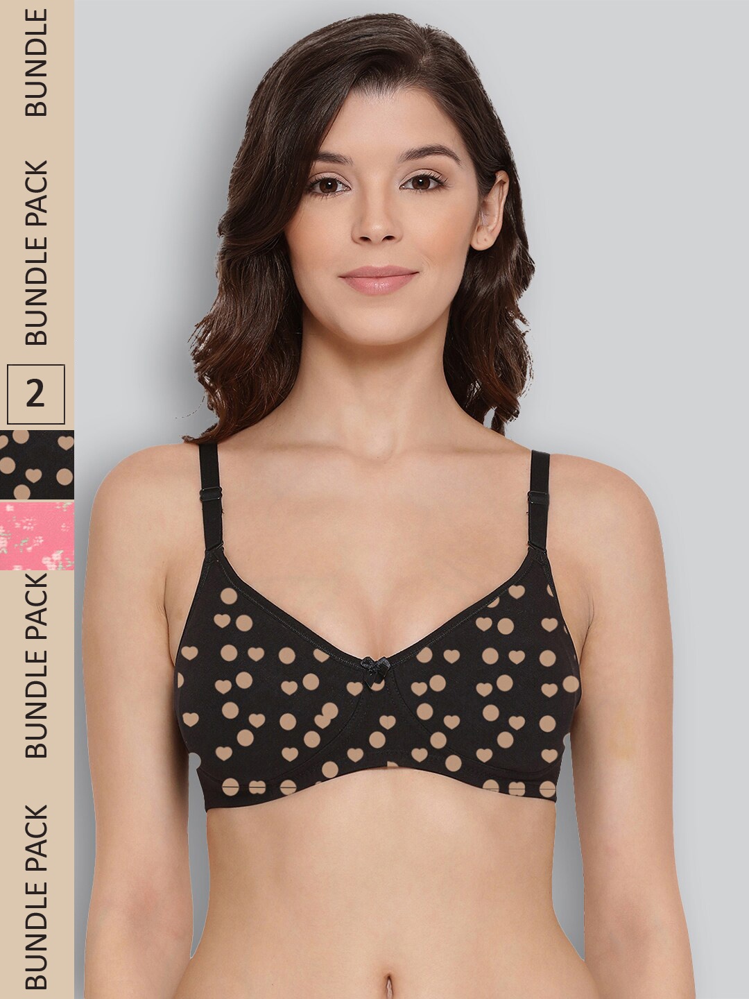 

LYRA Pack of 2 Assorted Underwired All Day Comfort Seamless Pure Cotton T-shirt Bra