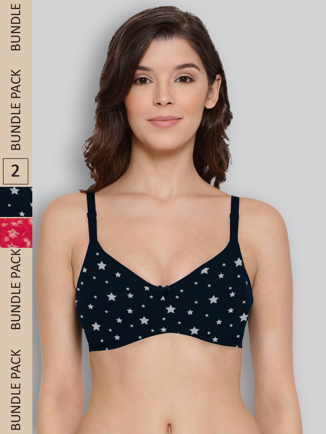 

LYRA Pack of 2 Assorted Underwired All Day Comfort Seamless Pure Cotton T-shirt Bra