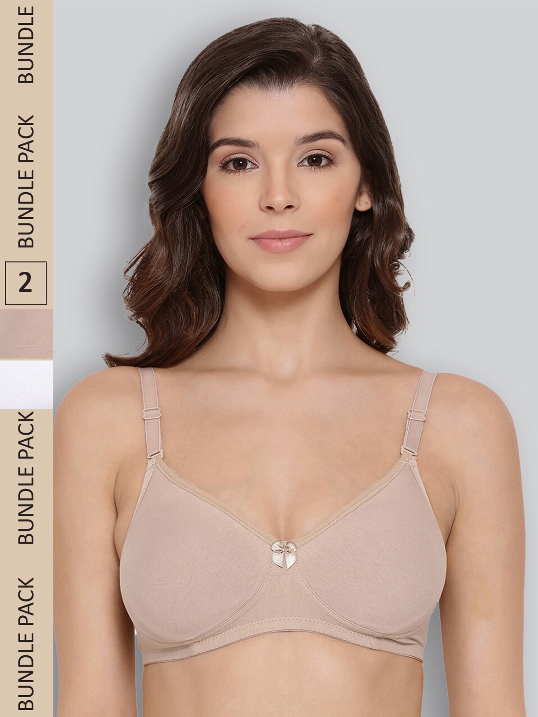 

LYRA Pack of 2 Underwired All Day Comfort Seamless Pure Cotton T-shirt Bra, White