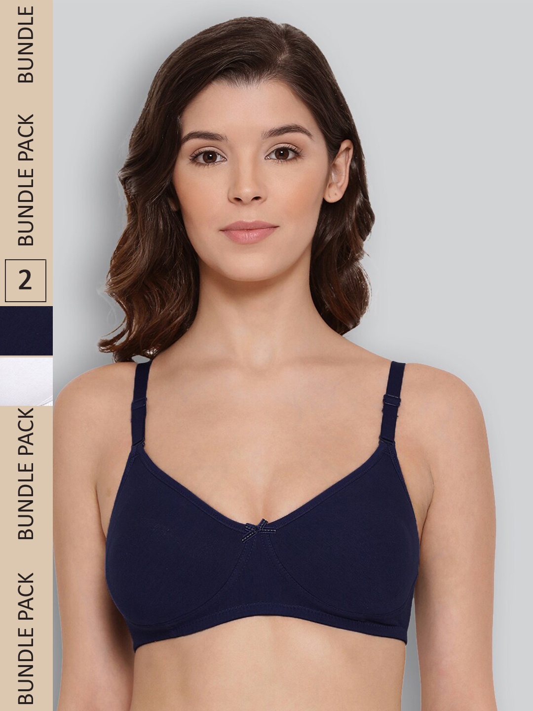 

LYRA Pack of 2 Underwired All Day Comfort Seamless Pure Cotton T-shirt Bra, Black