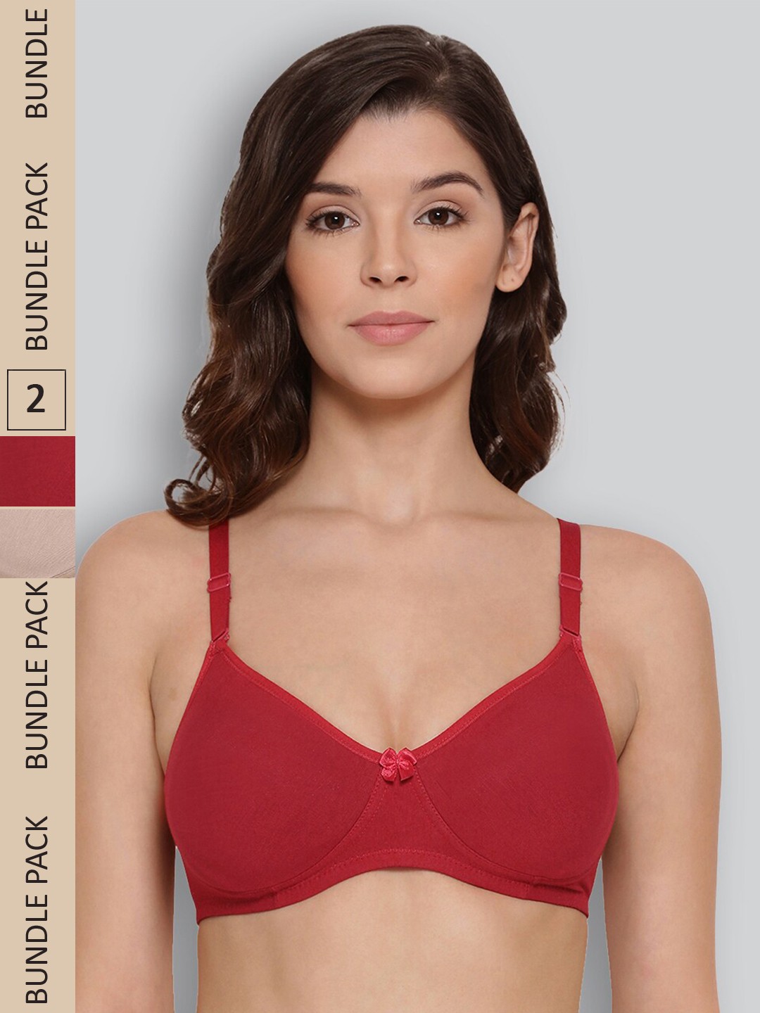 

LYRA Pack of 2 Underwired All Day Comfort Seamless Pure Cotton T-shirt Bra, Nude