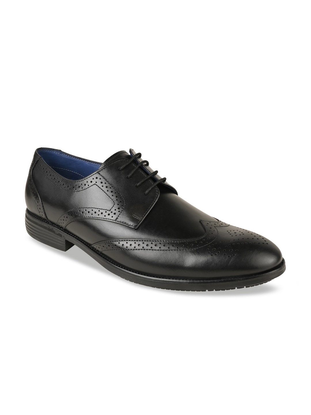 

Regal Men Textured Leather Formal Brogues, Black