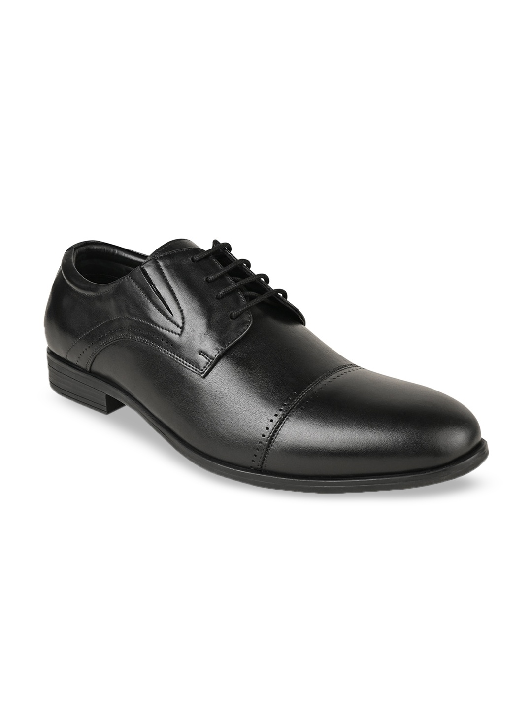 

Regal Men Textured Leather Formal Oxfords, Black