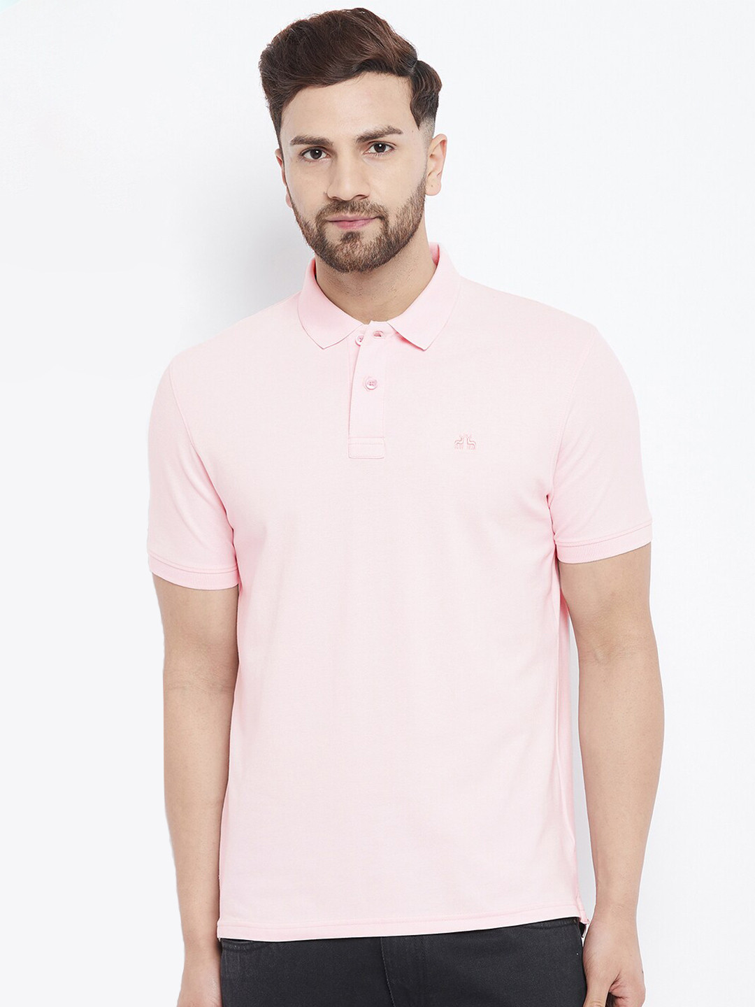 

98 Degree North Polo Collar Cotton T-shirt, Pink