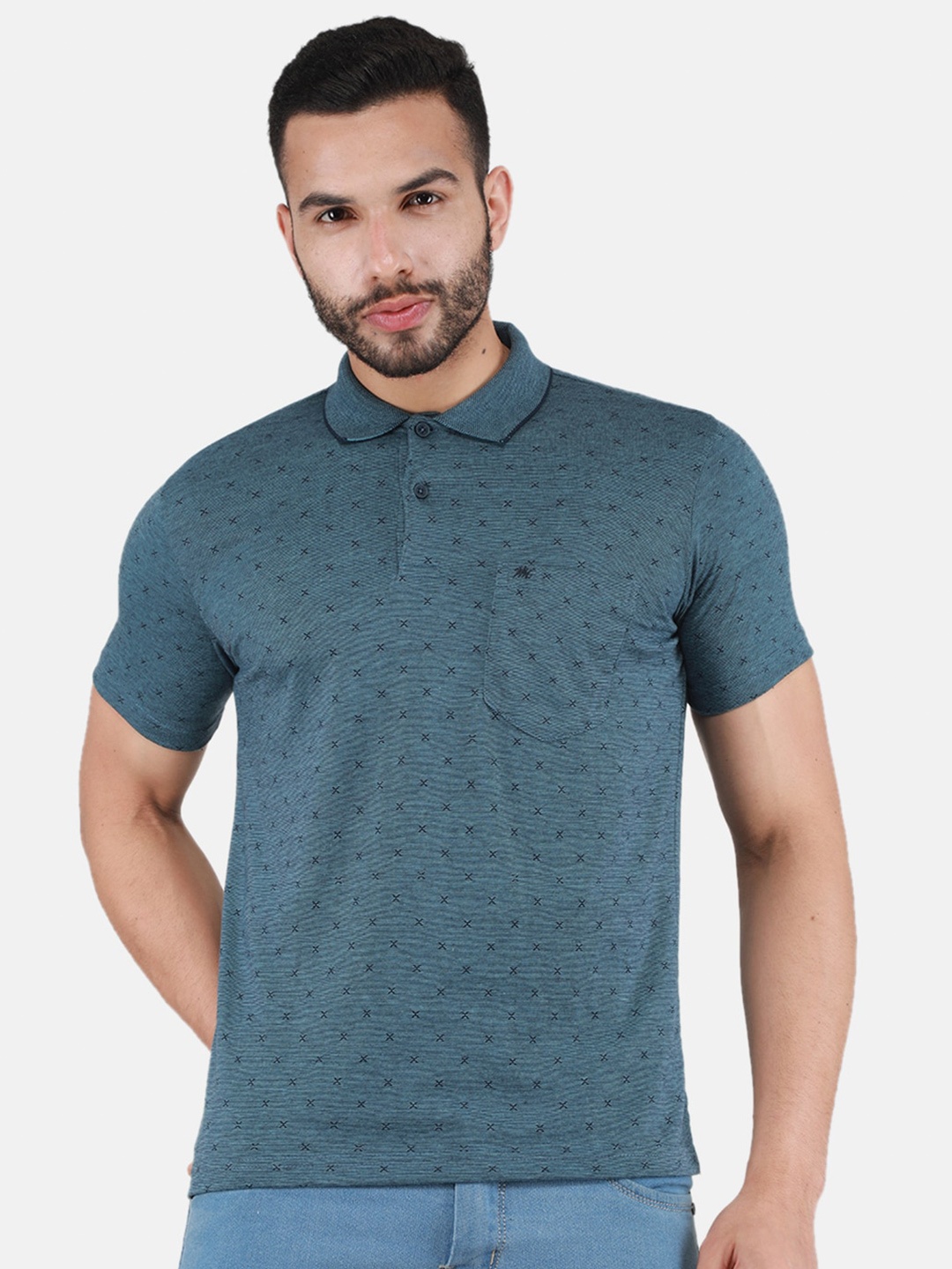 

Monte Carlo Polo Collar Slim Fit T-shirt, Teal