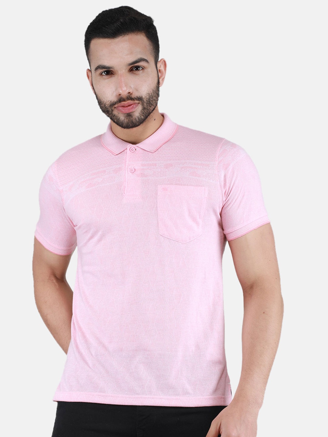 

Monte Carlo Polo Collar T-shirt, Pink
