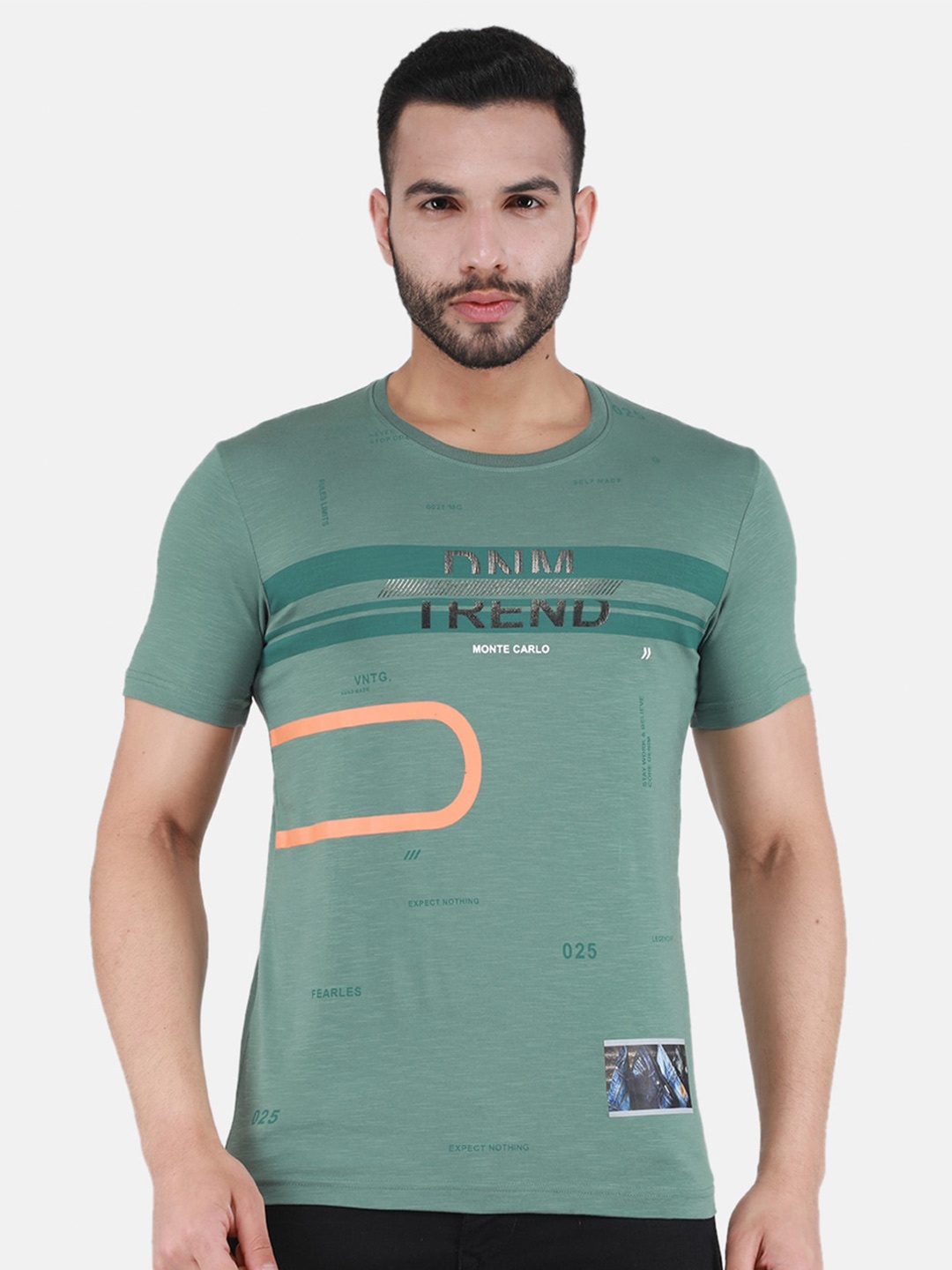 

Monte Carlo Typography Printed T-shirt, Green