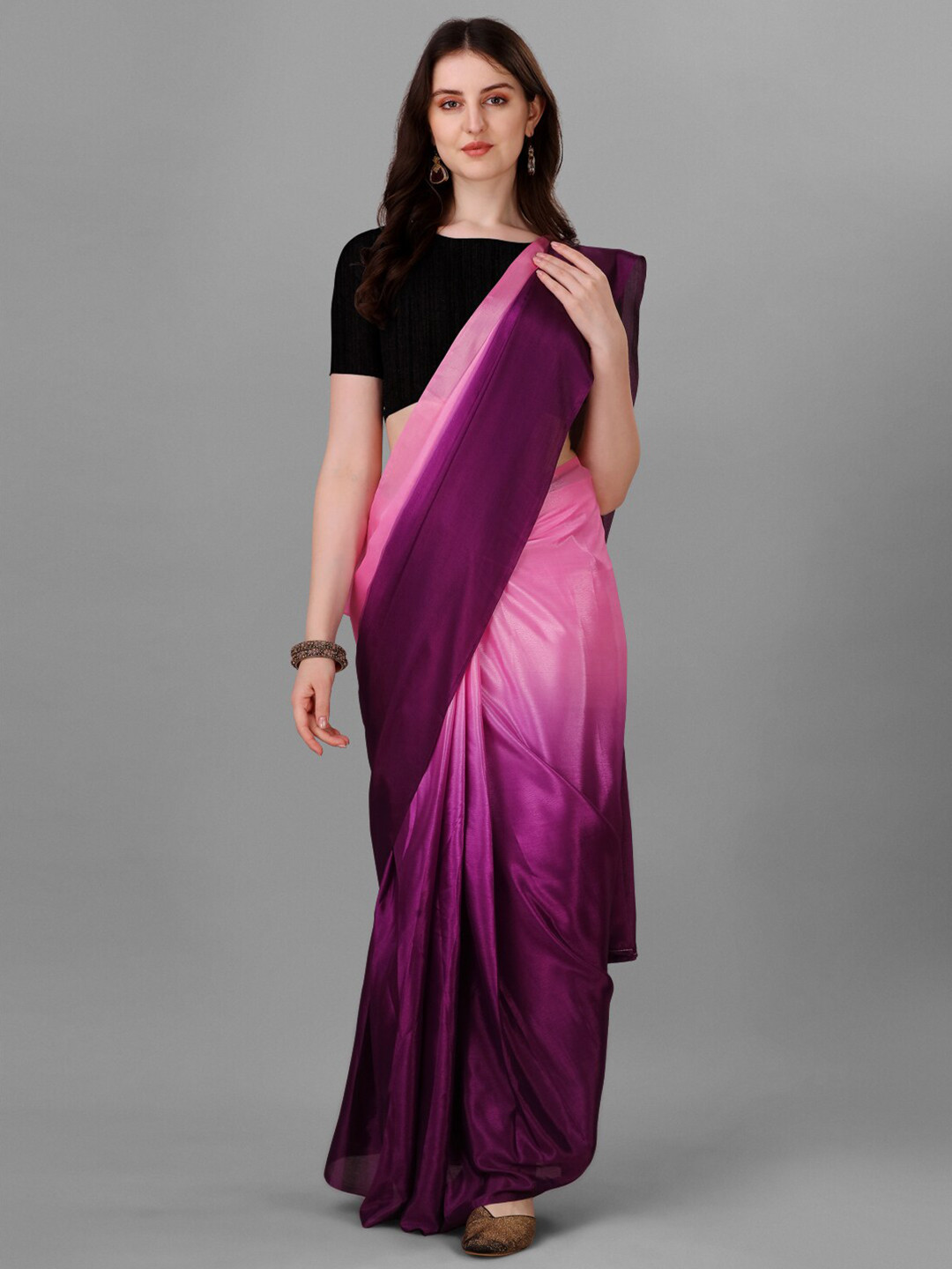 

Shiv Textiles Ombre Dyed Saree, Purple
