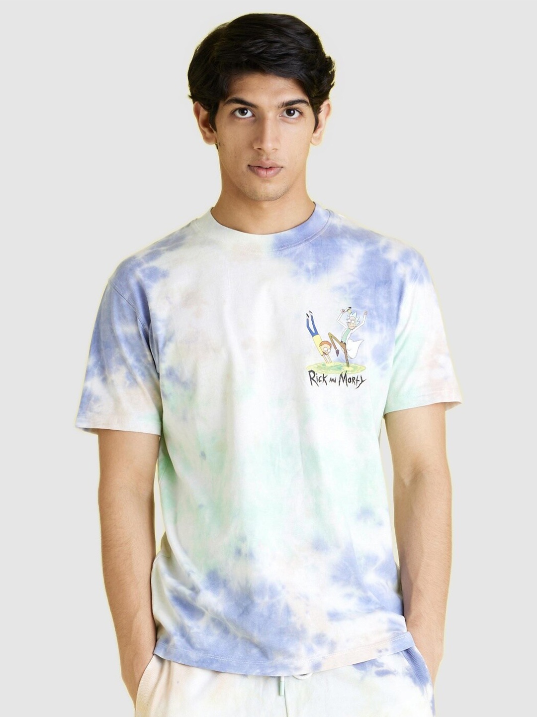 

Celio Rick & Morty Tie and Dye Cotton T-shirt, White