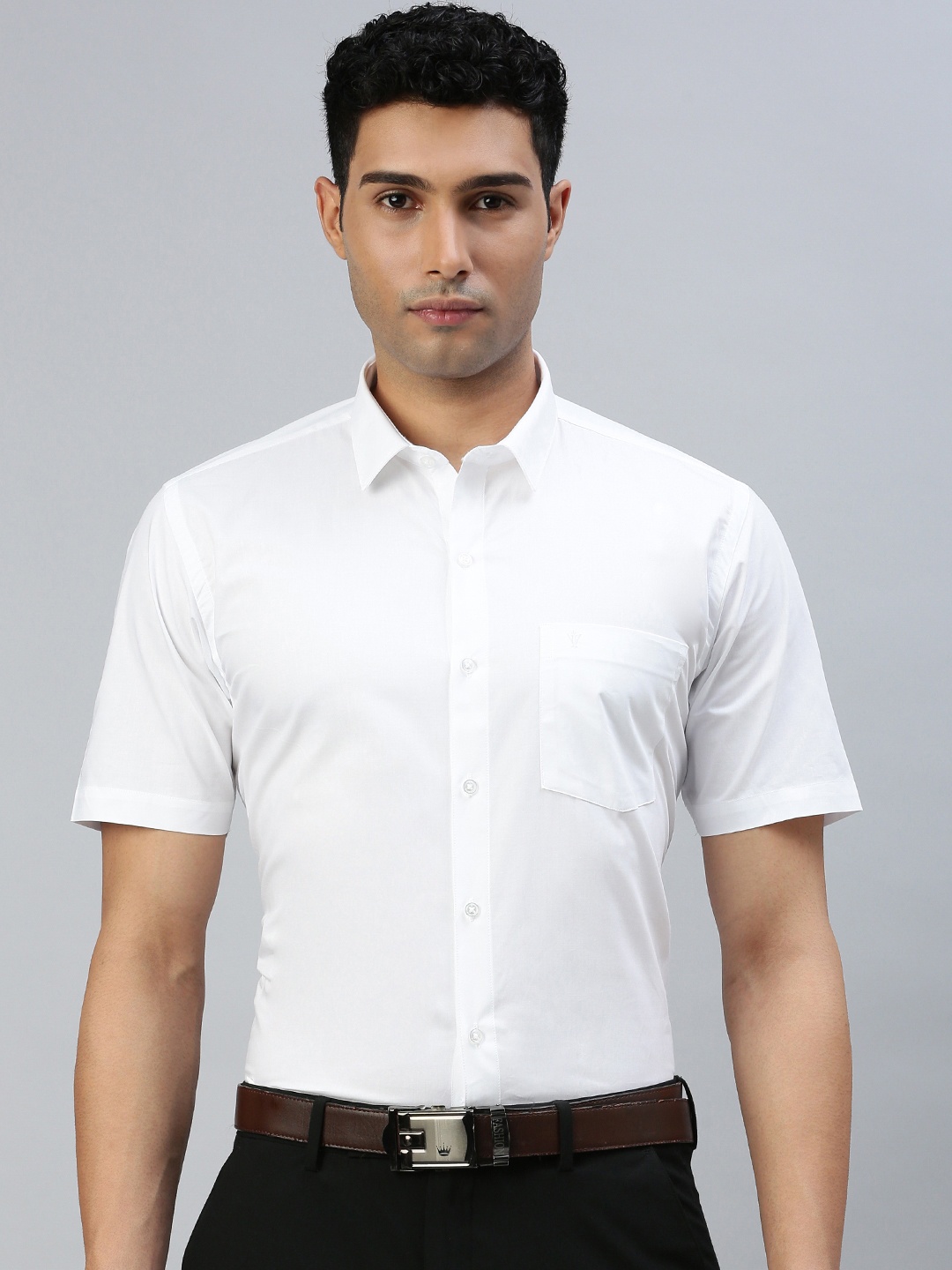 

Ramraj Spread Collar Cotton Formal Shirt, White