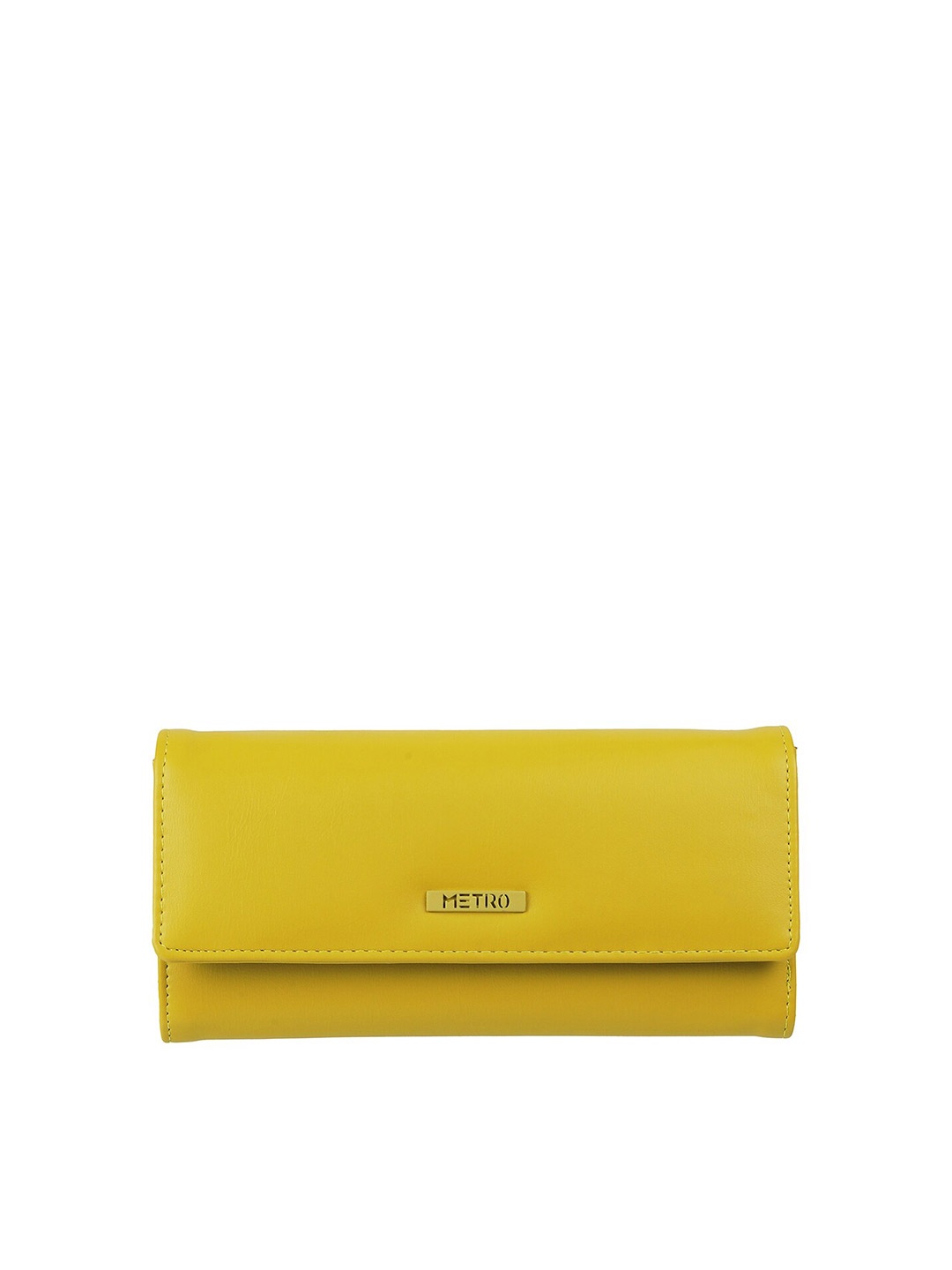 

Metro Women Three Fold Wallet With SD Card Holder, Yellow