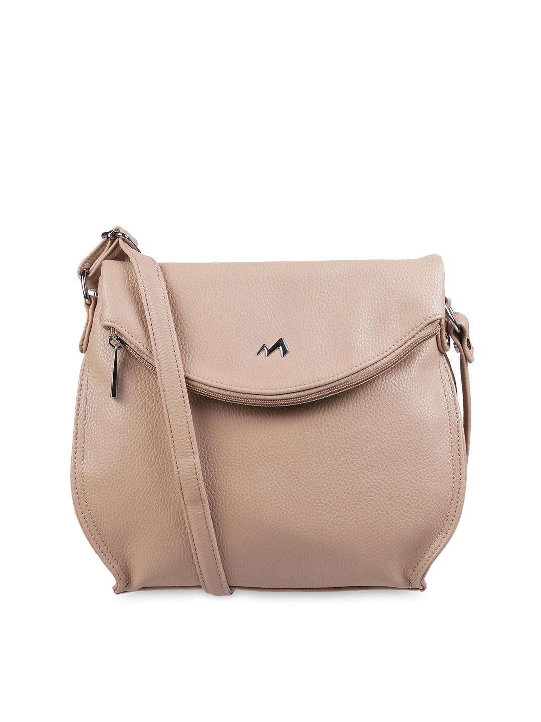 

Metro Structured Shoulder Bag, Beige