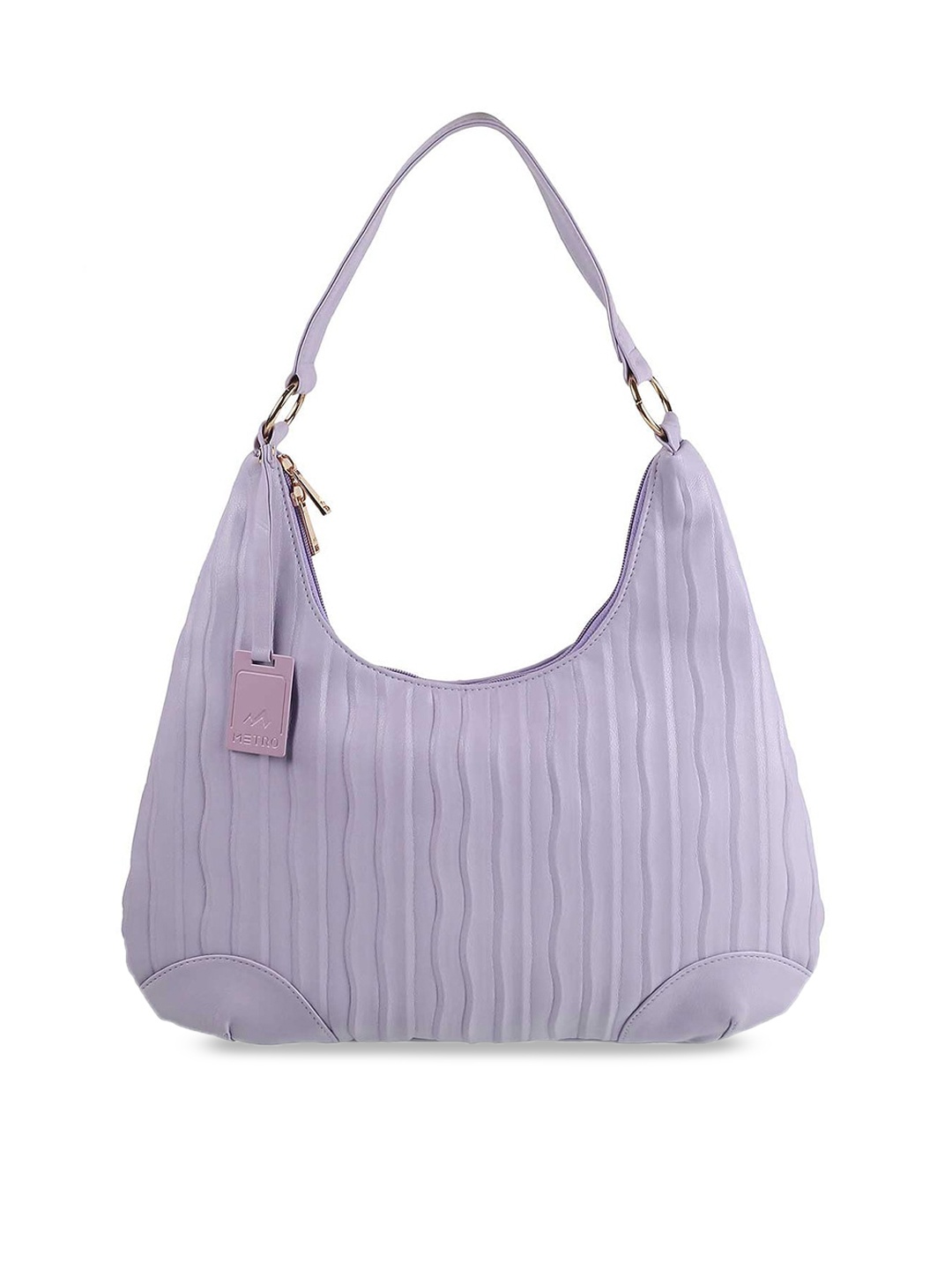 

Metro Textured Structured Hobo Bag, Purple