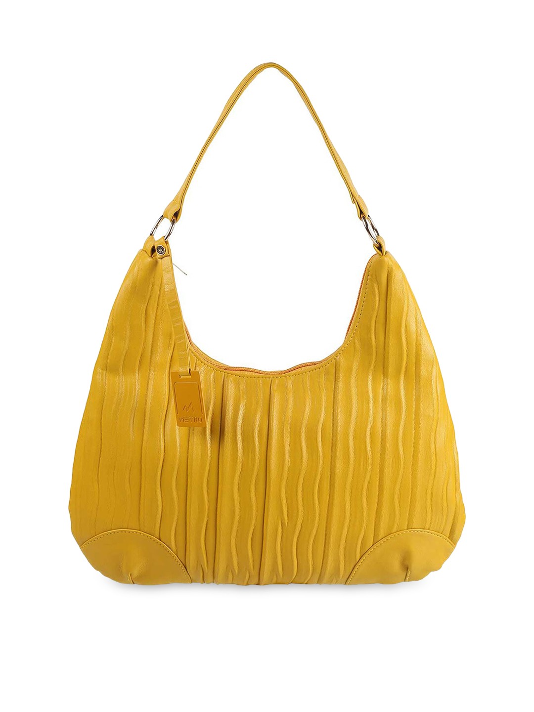 

Metro Structured Hobo Bag with Quilted, Yellow