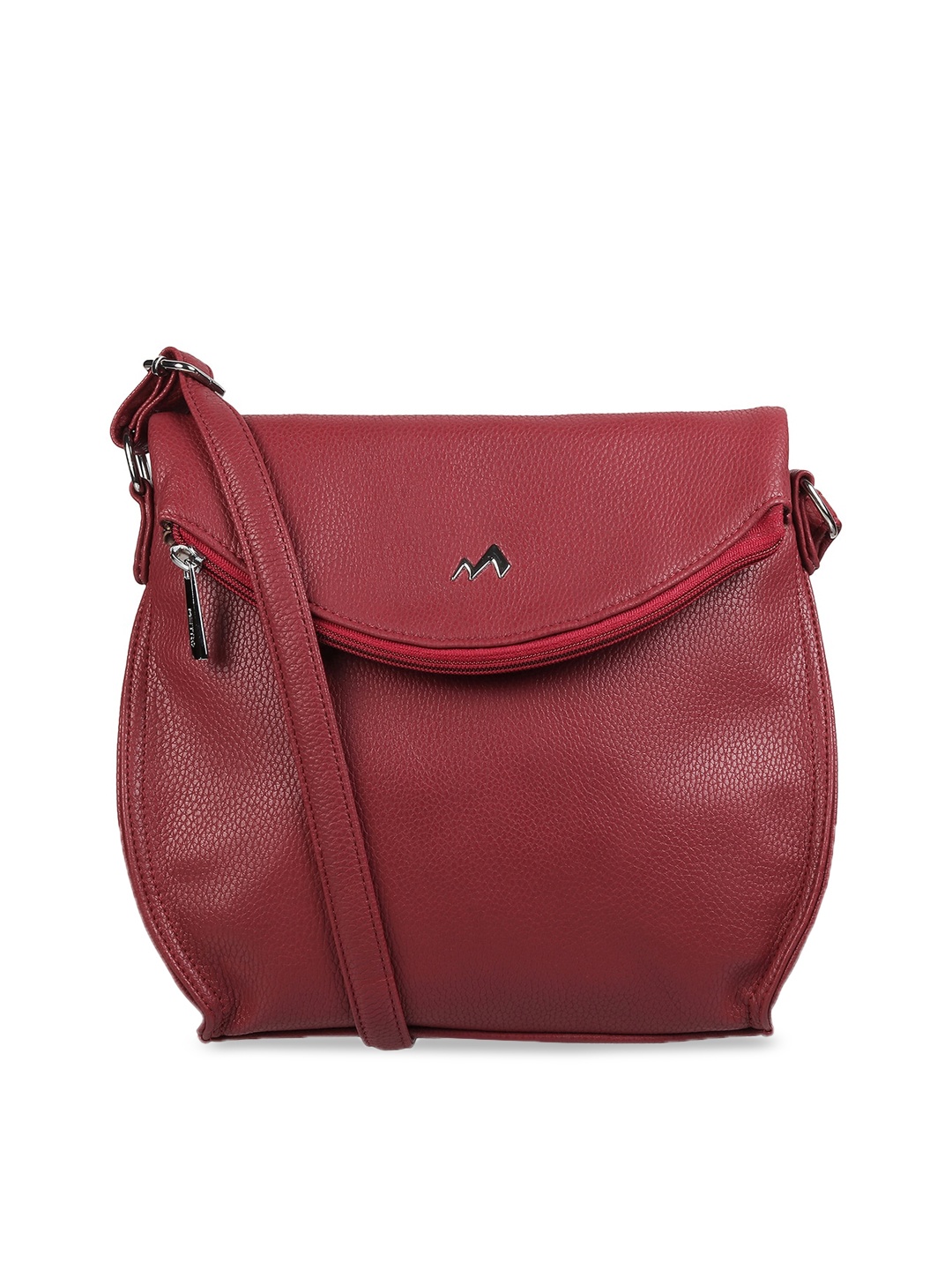 

Metro Structured Synthetic Sling Bag, Maroon