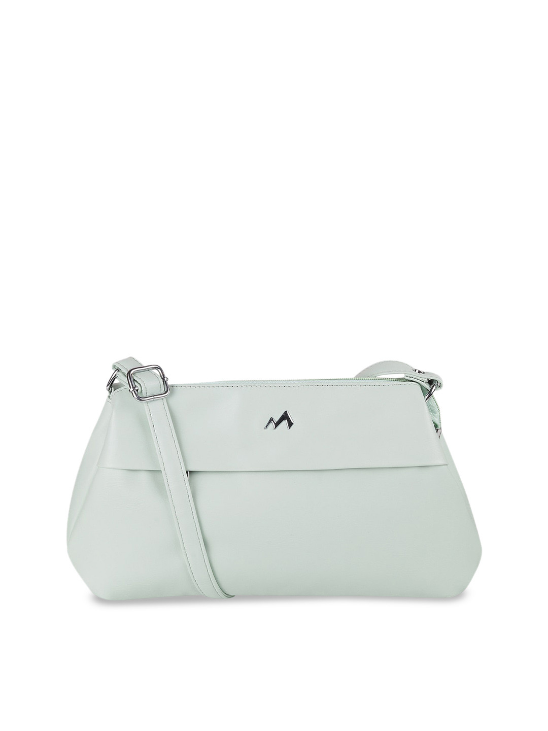 

Metro Embellished Structured Sling Bag, Sea green