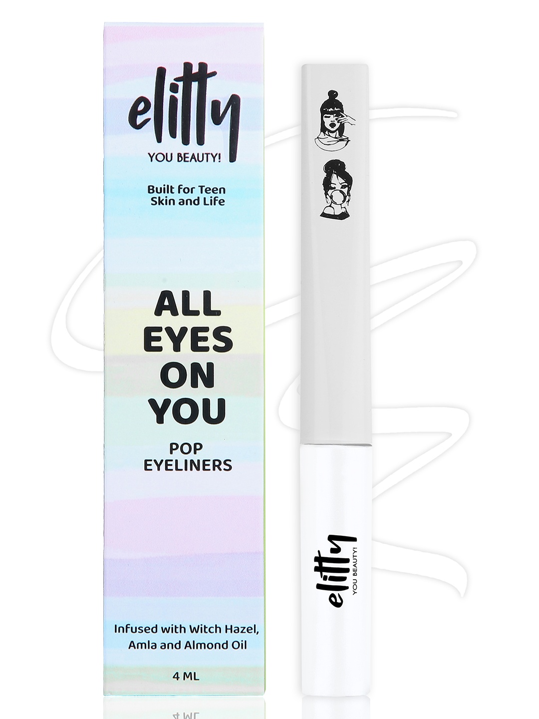 

Elitty Moon Child Long Lasting Smudge Proof Liquid Pop Matte Eyeliner - 4ml, White