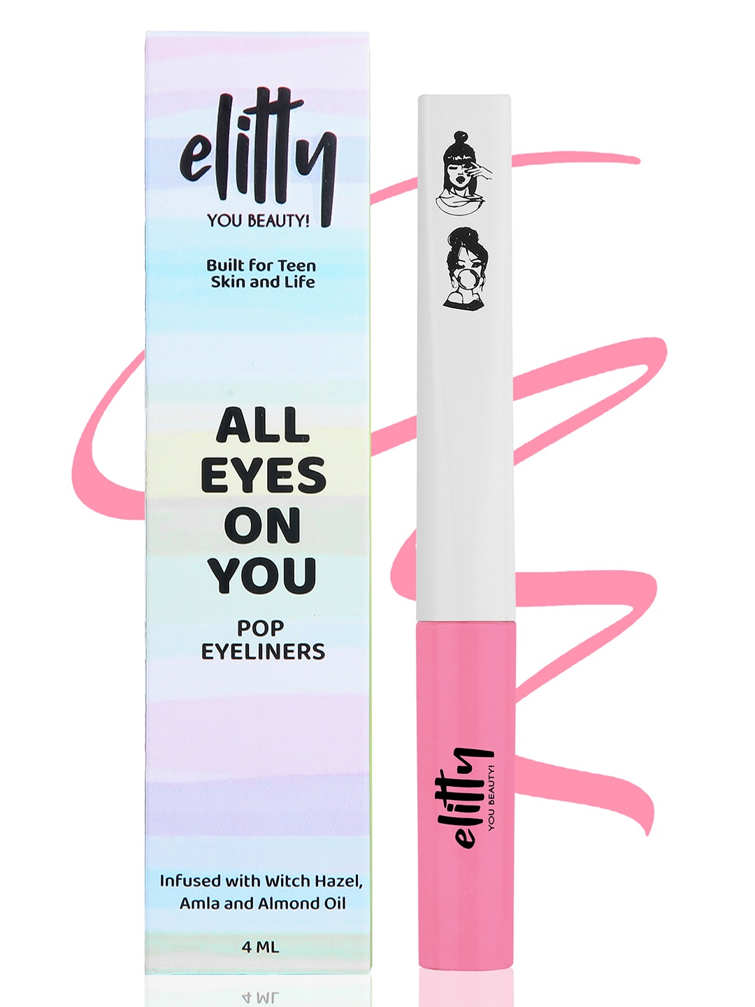 

Elitty Crossbow Long Lasting Matte Finish Liquid Pop Eyeliner- 4ml, Pink