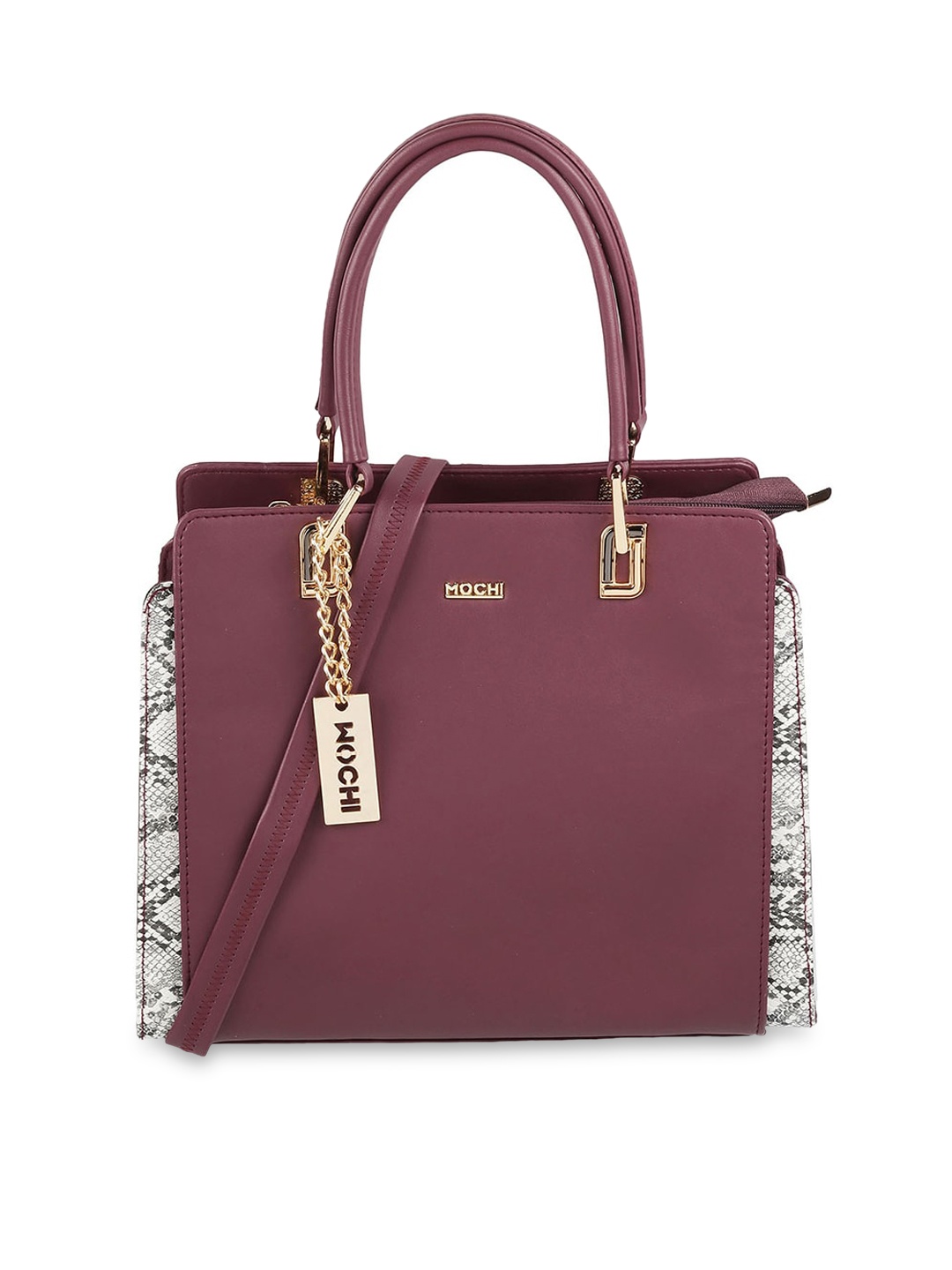 

Mochi Structured Handheld Bag, Maroon