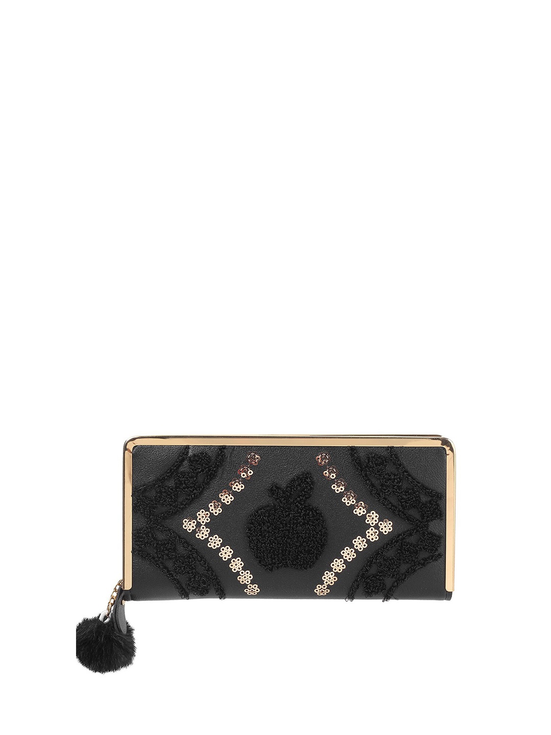 

WALKWAY by Metro Women Textured Zip Around Wallet, Black